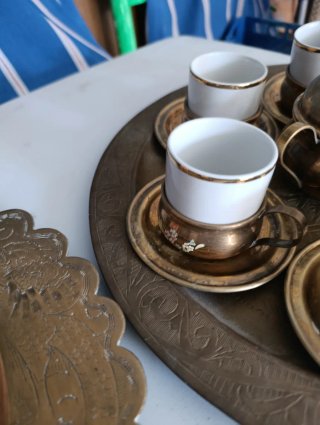 Set Tazzine Caffè Antico con 2  Vassoi