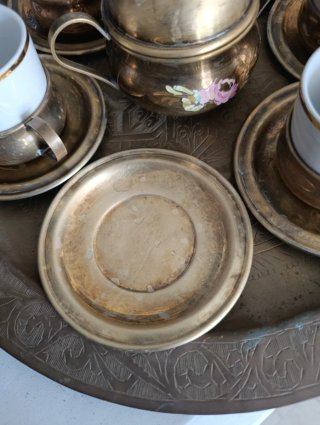 Set Tazzine Caffè Antico con 2  Vassoi
