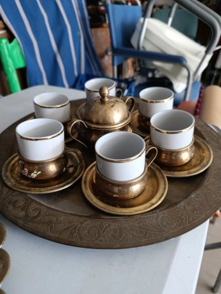Set Tazzine Caffè Antico con 2  Vassoi