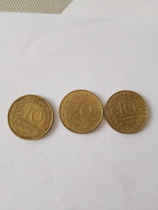 58 Monedas Francesas 5 Centimes Varias Fechas