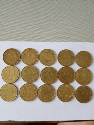 58 Monedas Francesas 5 Centimes Varias Fechas