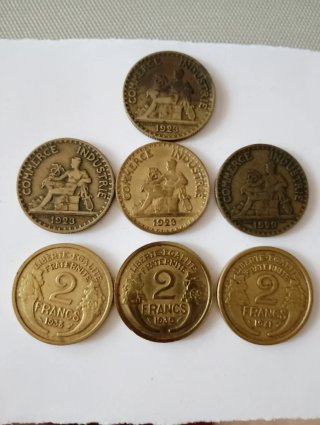 58 Monedas Francesas 5 Centimes Varias Fechas