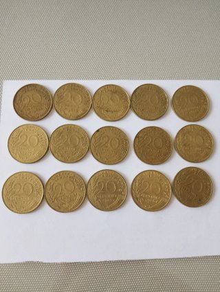 58 Monedas Francesas 5 Centimes Varias Fechas
