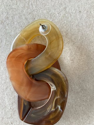 Pendientes largos efecto carey
