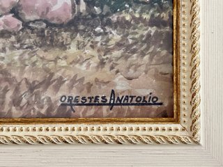 Acuarela del pintor canario Orestes Anatolio