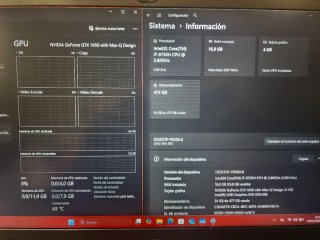 Portátil MSI Gaming 16gb,corei7,ssd500gb,Nvidia