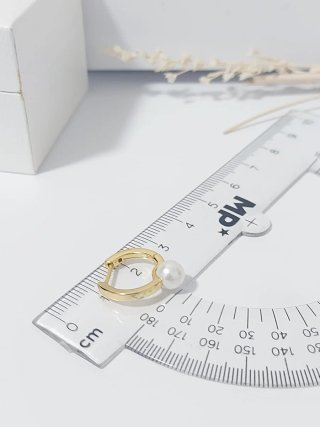 Pendientes Pandora Aro Perla Dorados