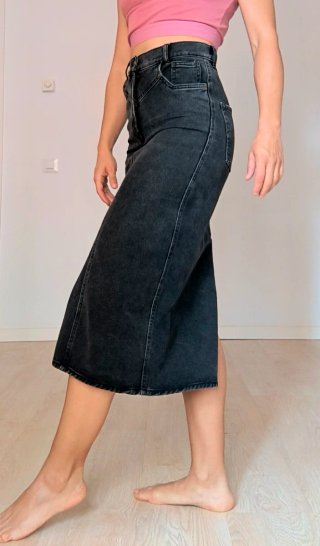 Falda vaquera midi Zara