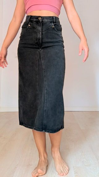 Falda vaquera midi Zara
