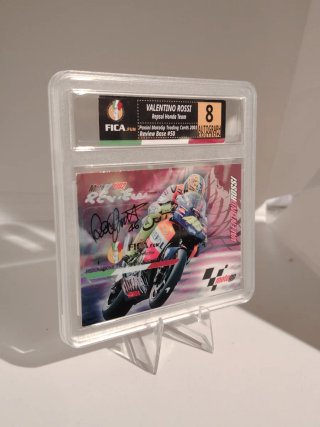 Valentino Rossi Autograph Panini Graded 8