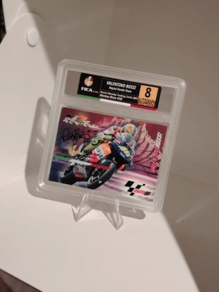 Valentino Rossi Autograph Panini Graded 8