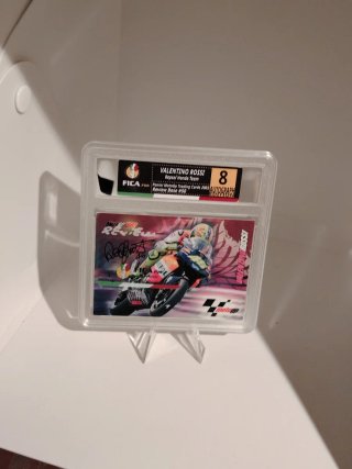 Valentino Rossi Autograph Panini Graded 8