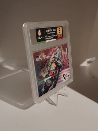 Valentino Rossi Autograph Panini Graded 8