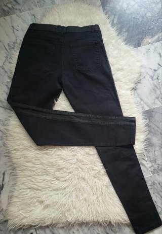 Pantalón pitillo vaquero negro Green Coast. T38