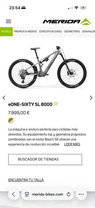 Bicicleta Mérida eOne-SIXTY