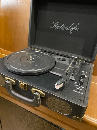 Tocadiscos Retrolife Vintage Bluetooth Negro