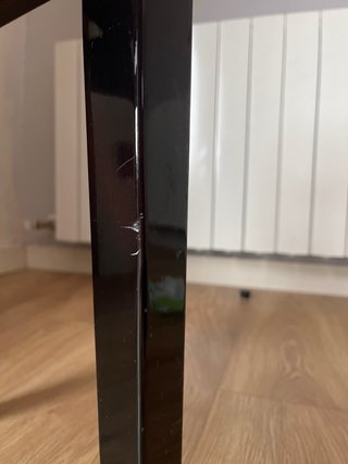 Banqueta de madera tapizada amarilla