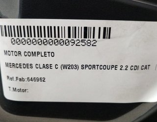 Mercedes 92582 646962 motor completo clase (w203)