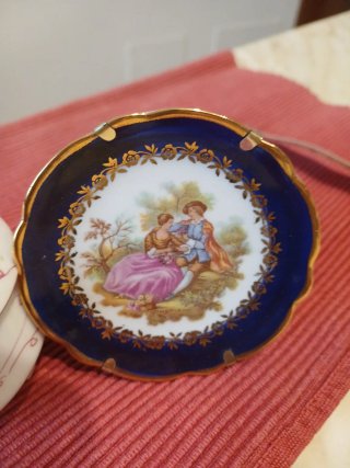 Portagioie e miniatura ceramica Limoges vintage
