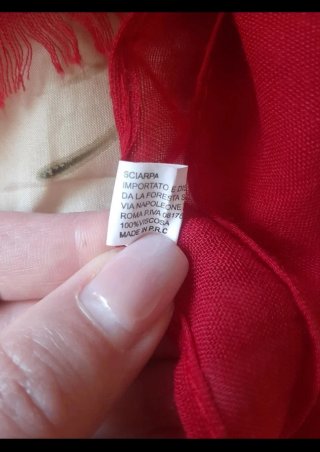 Pashmina rossa/bordeaux