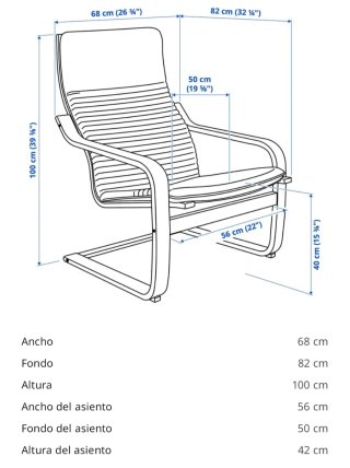 Estructura Silla Poäng Ikea Madera.