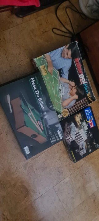 Juego de Mesa Billar + Futbol + Puzzle 3D