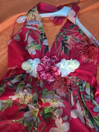 Vestido largo estampado floral talla XL