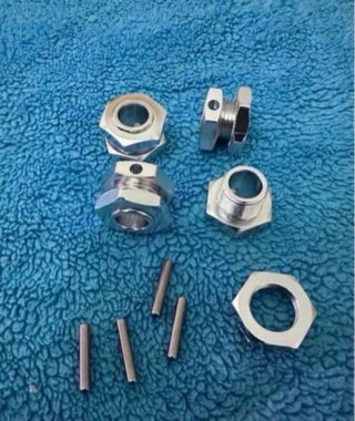 Hexágonos Ruedas RC 1/8 17mm plateado