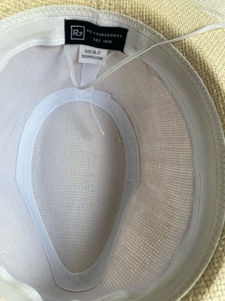 Gorro Panama Beige con cinta negra