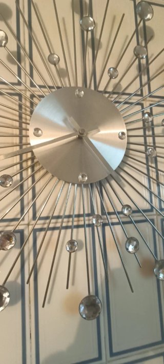 Reloj de pared acero y cristal