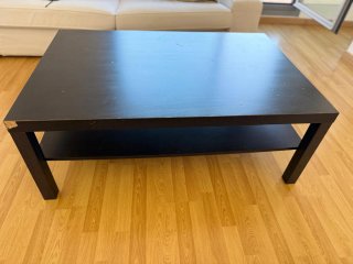 Mueble TV negro y marrón + mesa
