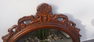 Specchiera vintage in legno intagliato