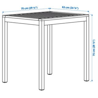 Conjunto mesa y 2 sillas terraza madera