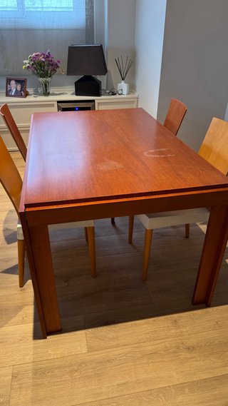 Mesa comedor extensible madera 140x90 cm