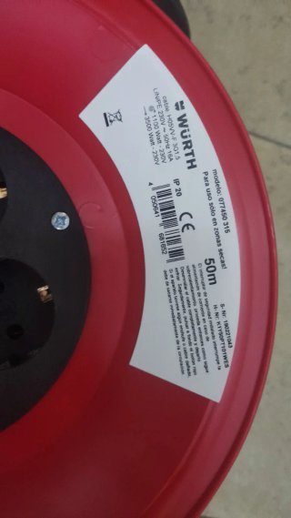 Enrollador Cable 50m Wurth