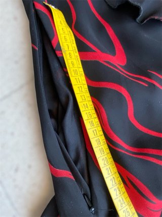 Abito lungo estivo donna nero rosso
