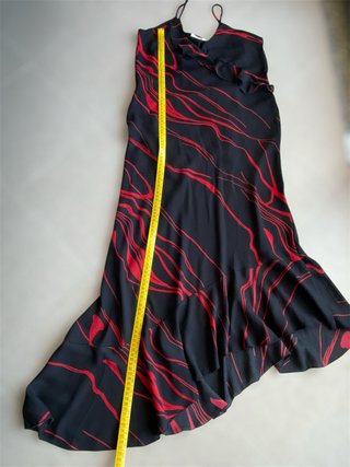 Abito lungo estivo donna nero rosso