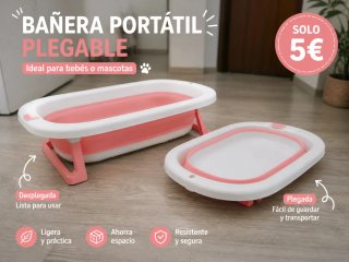 Bañera Portátil Plegable Bebé/Mascotas