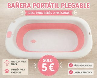 Bañera Portátil Plegable Bebé/Mascotas