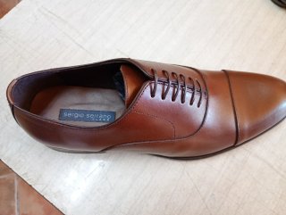 Zapatos Sergio Serrano Piel Marrón Elegantes
