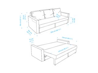 Sofá Cama IKEA FRIHETEN 3 Plazas Gris Oscuro