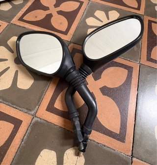 Coppia Specchietti Moto Scooter Neri