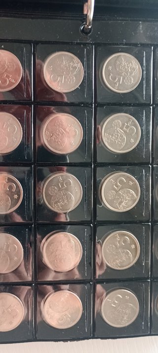 241 monedas siglo 19, 50, 5 ptas y cartón 50cTs