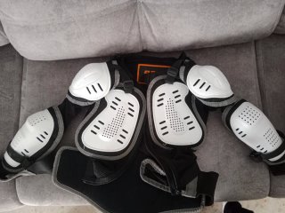 Casco Motocross Naranja y Blanco