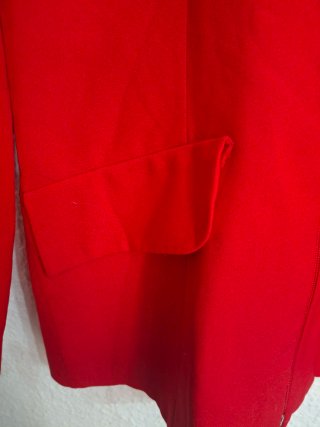Chaqueta roja cremallera mujer