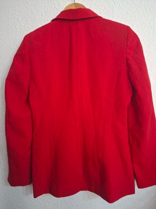 Chaqueta roja cremallera mujer
