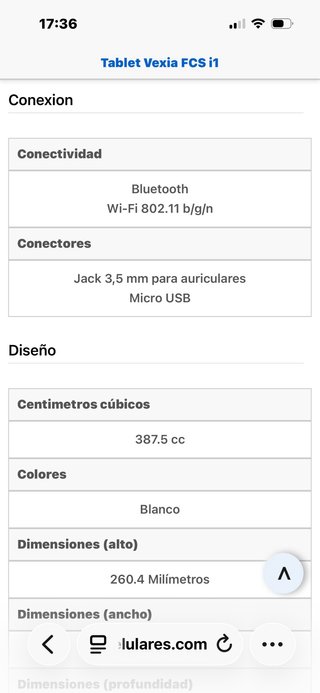 Tablet Vexia Negra y Blanca