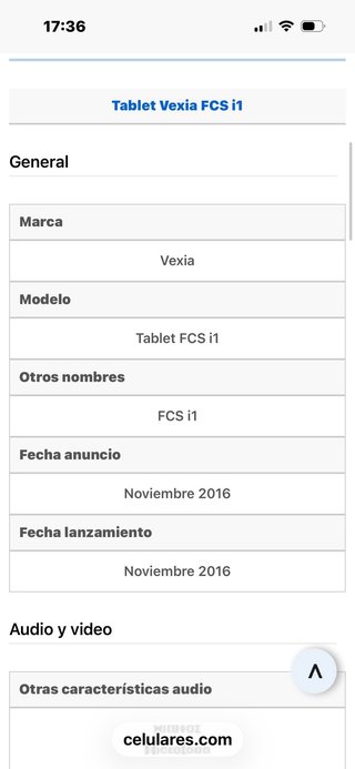 Tablet Vexia Negra y Blanca