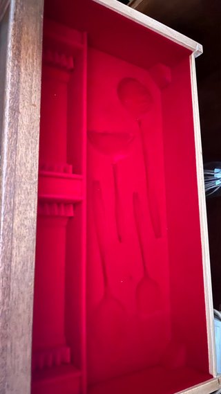 Cajonera para cubertería de madera