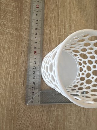 Bote portalápices blanco diseño orgánico